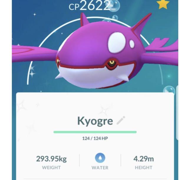 Shiny Kyogre Pokemon Go Toys Games Video Gaming Video Games On Carousell