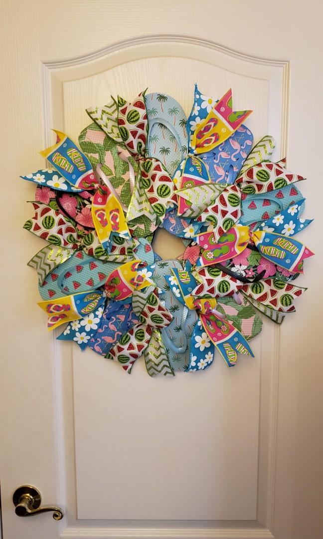 Summer Flip Flop Wreath Design Craft On Carousell