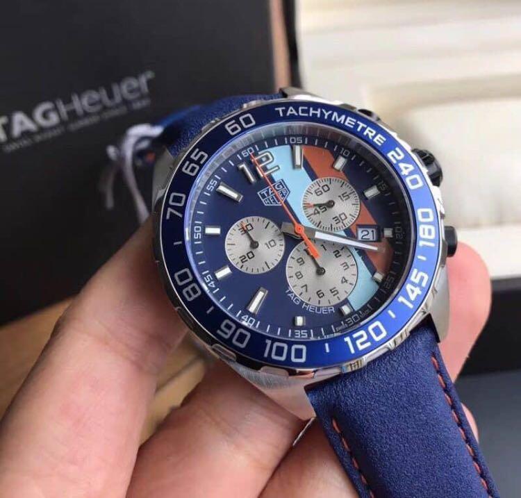 Tag Heuer Formula 1 Gulf Special Edition Men S Fashion Watches On Carousell