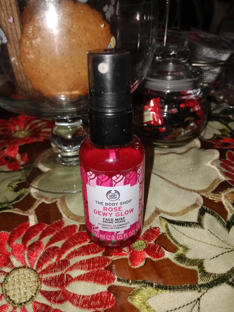 The Body Shop face mist rose dewy glow on Carousell
