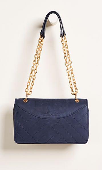 Tory burch blue suede bag sale
