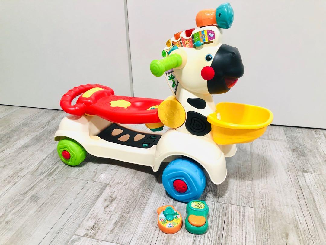 VTech 3 in 1 Learning Zebra Scooter, Babies & Kids, Infant Playtime on