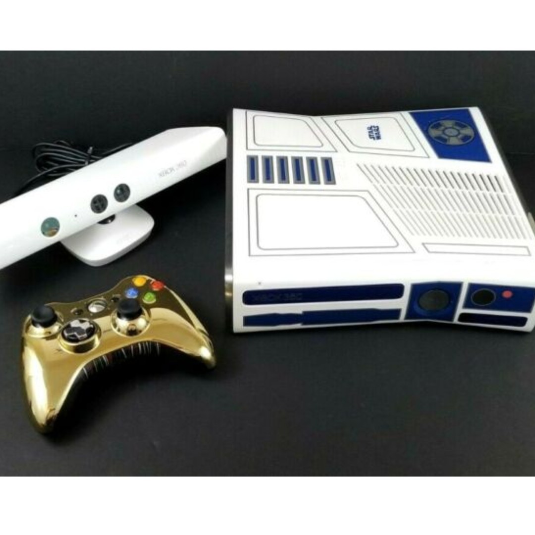 Xbox 360 Console Star Wars Limited Edition 2 Limited Edition Gold And Silver Controllers Kinect White Toys Games Video Gaming Consoles On Carousell