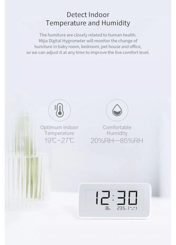 Xiaomi Mijia Bluetooth Humidity Sensor and Digital Temperature Monitor