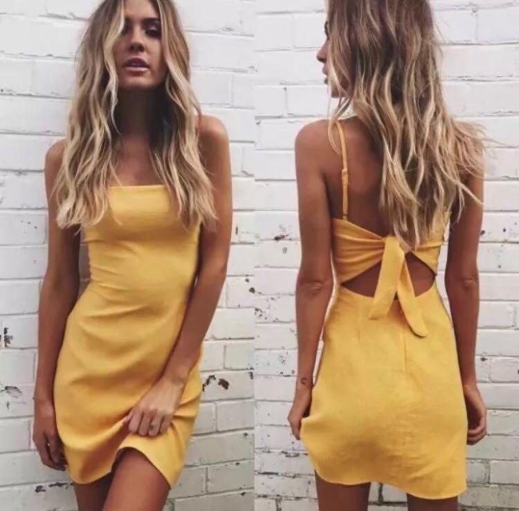 yellow summer dress uk