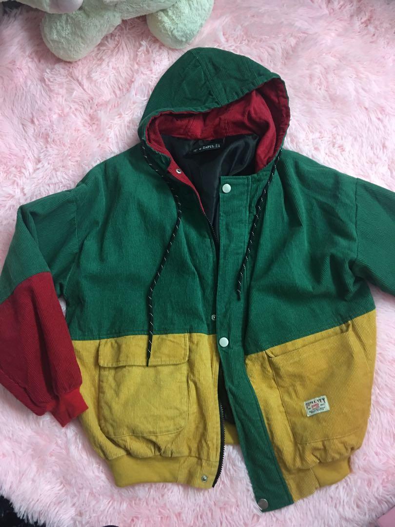 Zaful hooded corduroy jacket best sale