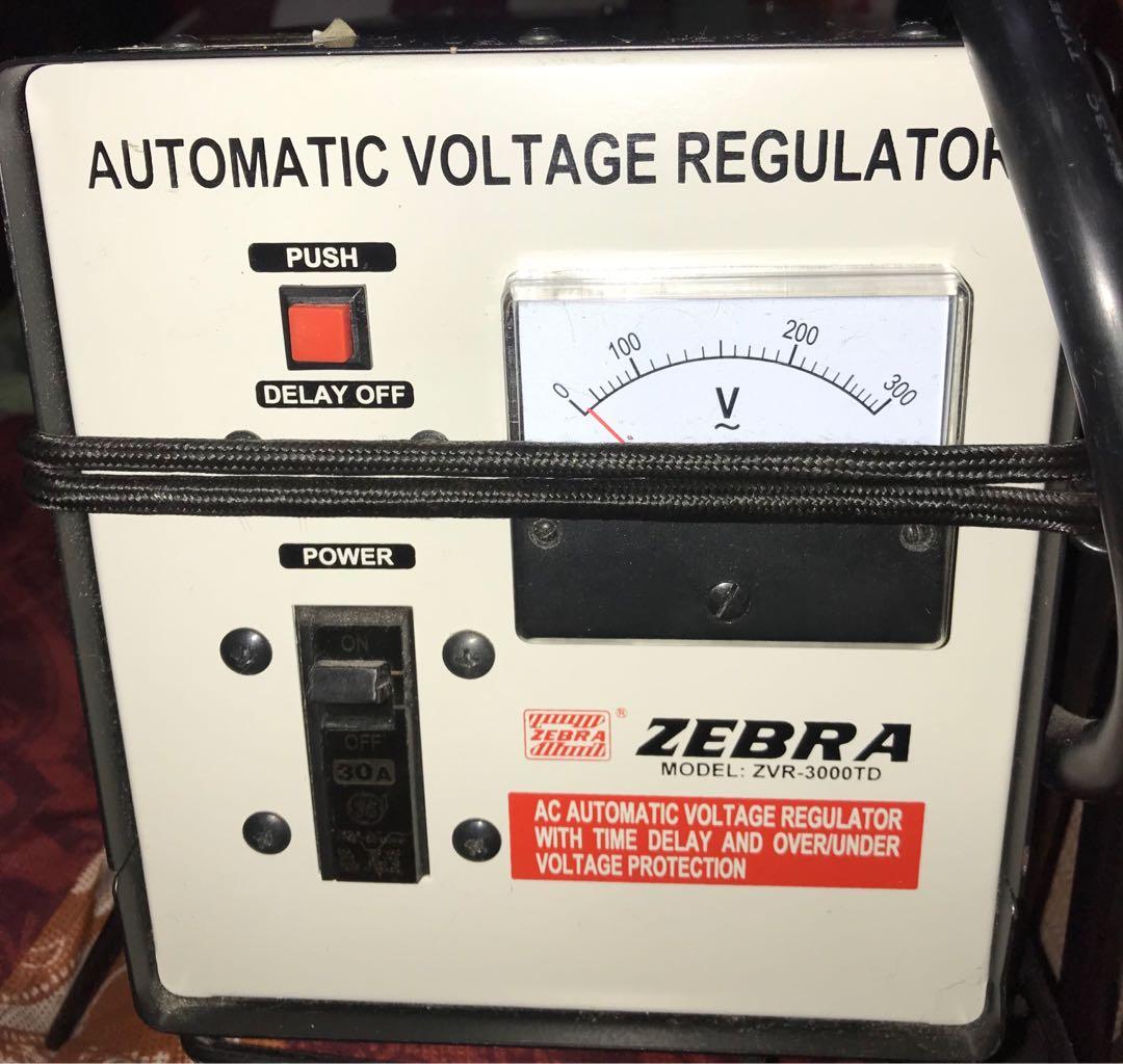 ZEBRA (AVR) Automatic Voltage Regulator 3000watts. Model ZVR 3000TD