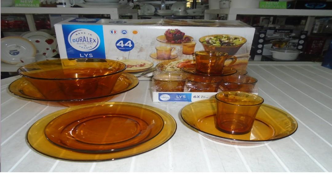 44PCS DINNER SET- RYS DURALEX (Category: Dinnerware & Cutlery) located in Manila. Submitted by cartelcomnl (Listing ID 234383151, Image 2). Description: DURALEX - MADE IN ITALY LYS DINNER SET - 44PCS Composed: 6pcs X Dinnerplate 9 1/4" 6pcs X Soup Plate 7 1/2" 6pcs X Dessert Plate 7 1/2" 1pc X Round Dish 11" 6pcs X Tumbler 7 3/8oz 6pcs X Cup 6 3/8 Oz 6pcs X Saucer 5 3/8" 6pcs X Small Bowl 4 1/8" 1pc. X Salad Bowl SALE!! LOW PRICE COMPARE TO MALL 
