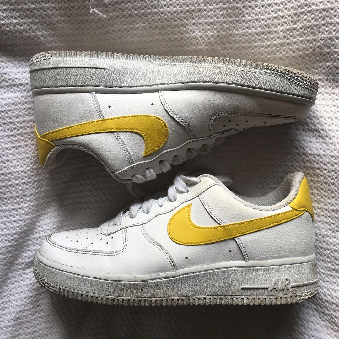 Air Force 1 s Yellow Tick Women s Fashion Shoes on Carousell