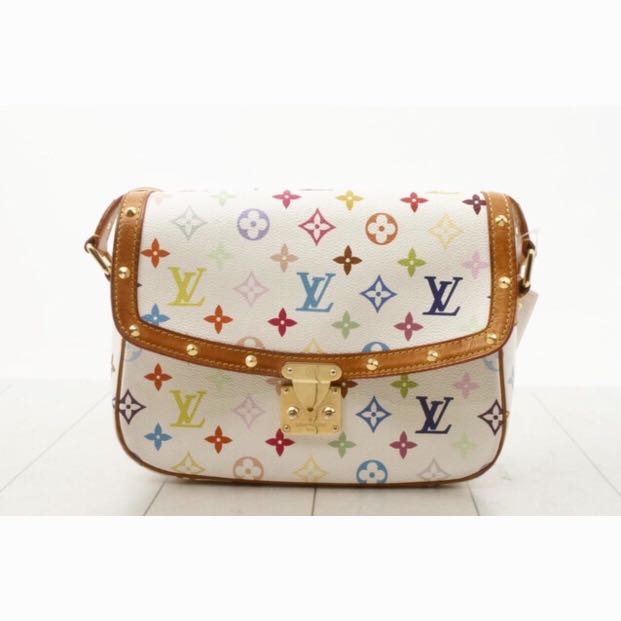 Louis Vuitton, Bags, Louis Vuitton Monogram Multicolor Sologne Shoulder  Bag White Crossbody Messenger