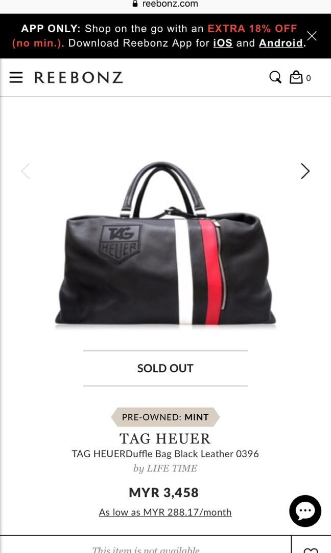 tag heuer duffle bag