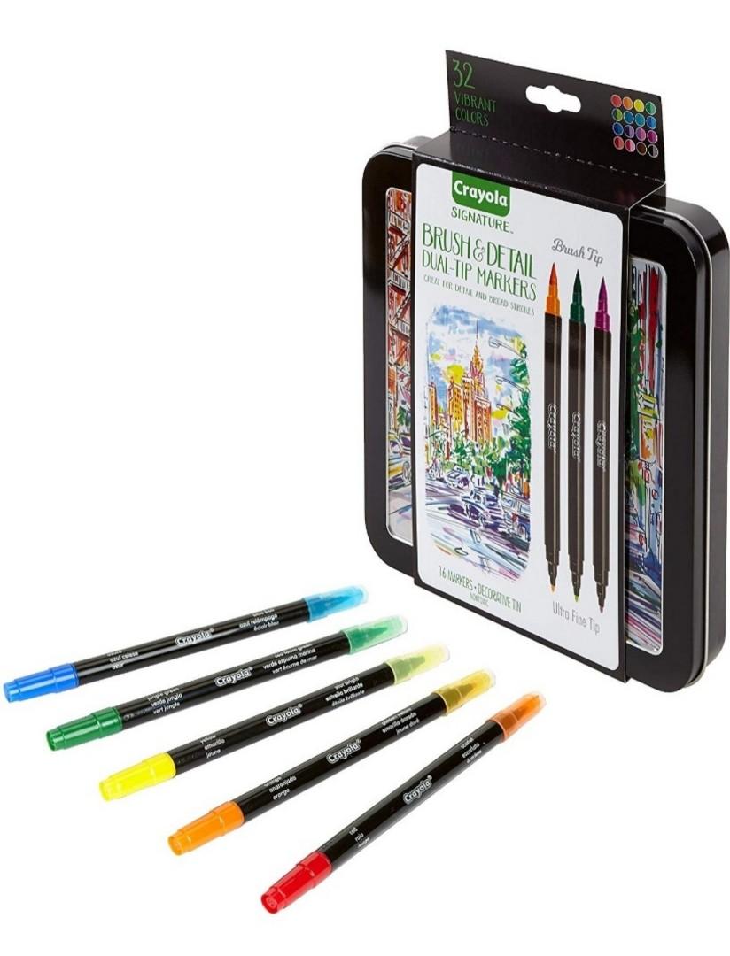 Twin Tip Brush Markers, Assorted Colors, Pack of 12, Mardel