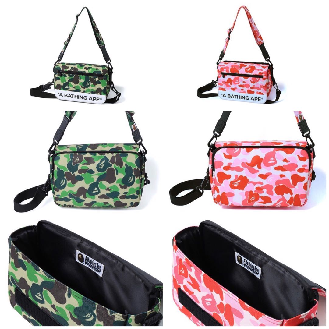 Bape abc double hot sale strap bag