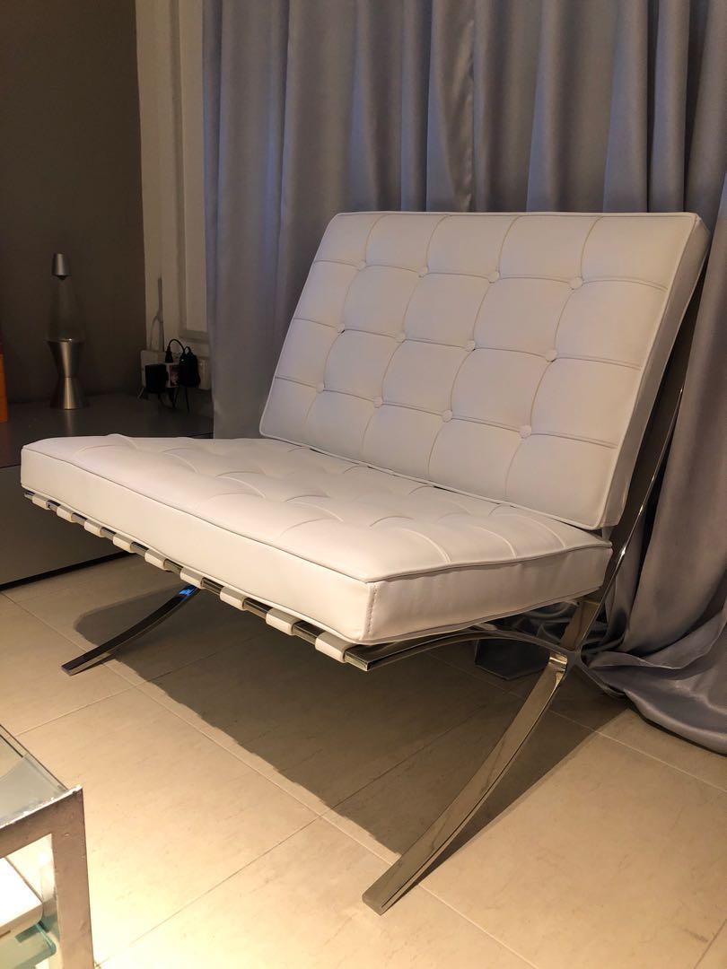 Barcelona Chair In White Genuine Leather  1560785753 8f10e21a Progressive 