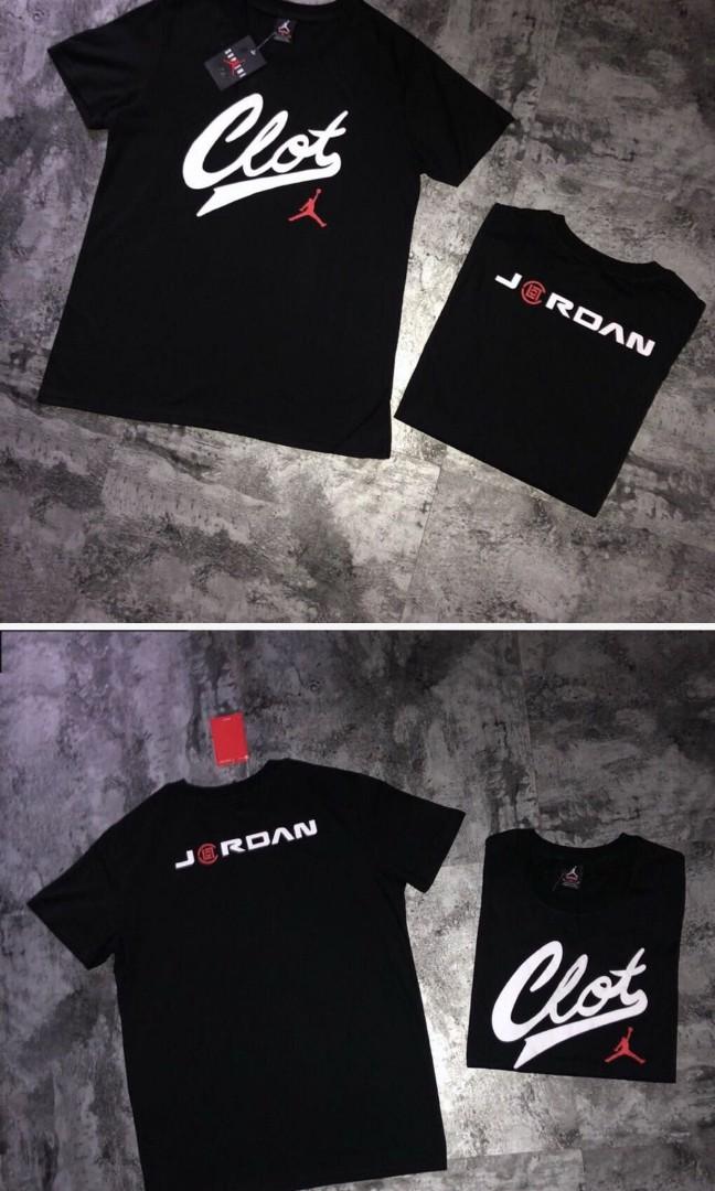 Clot x Jordan tee Men s Fashion Tops Sets Tshirts Polo Shirts on Carousell