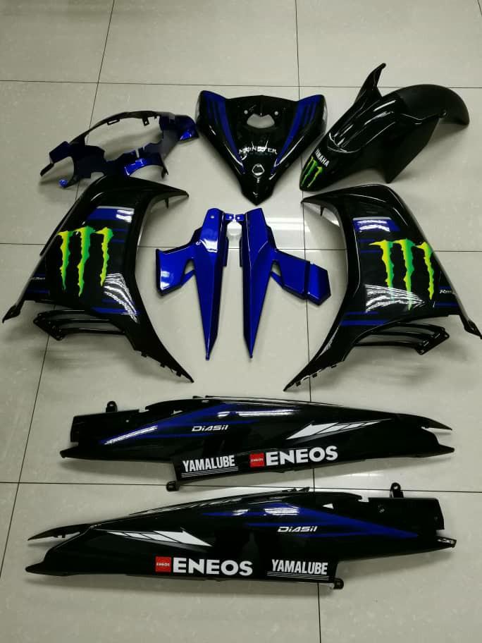 Coverset Yamaha Lc135 Yamaha Monster Energy Gp 2019 Aksesoris Mobil Di Carousell