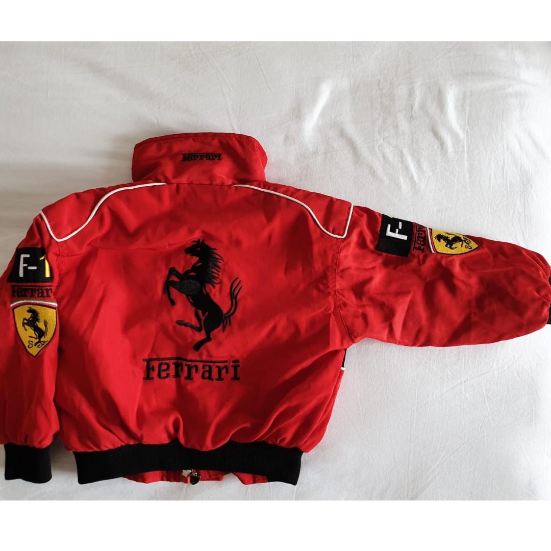 Ferrari F1 Kids Red Padded Jacket Coat Xs Formula One Babies Kids Boys Apparel 1 To 3 Years On Carousell