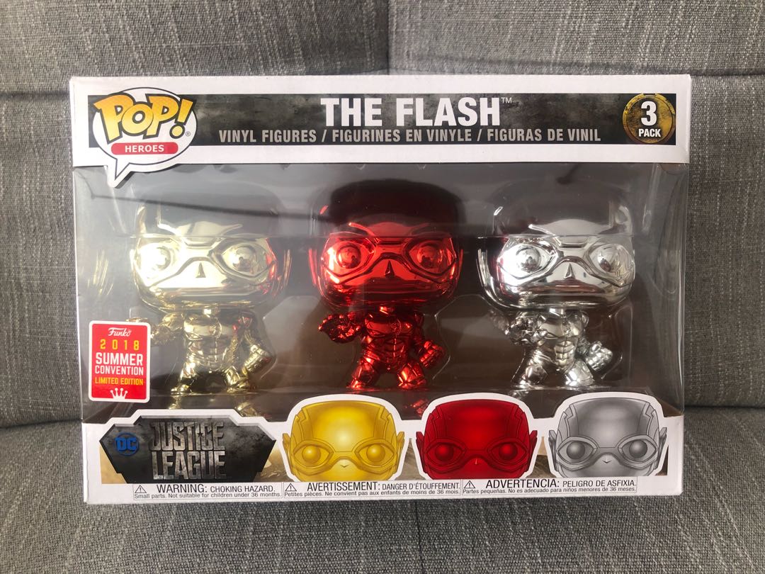 Funko Pop Chrome Flash Pack SDCC 2018, Hobbies Toys, Toys