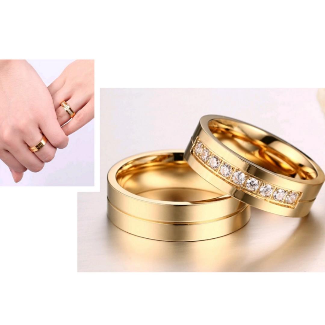 Gold plated top couple rings