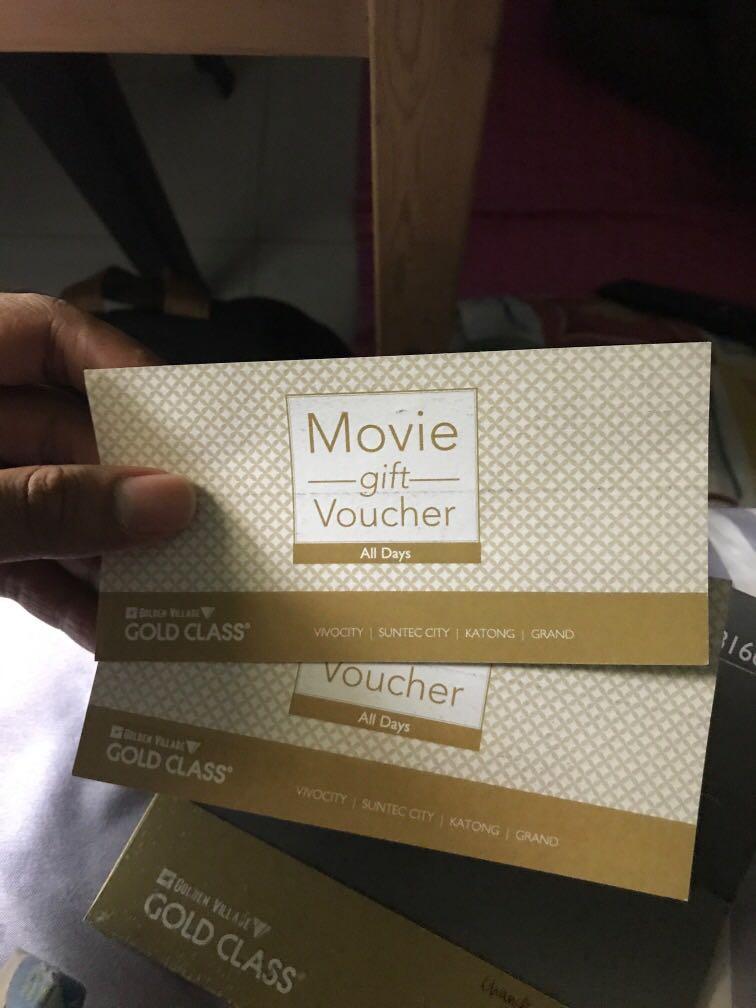GV Gold Class Ticket (x2), Tickets & Vouchers, Vouchers on Carousell