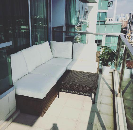 Ikea Solleron Outdoor Garden Balcony Sofa Chair Set Furniture Sofas On Carousell