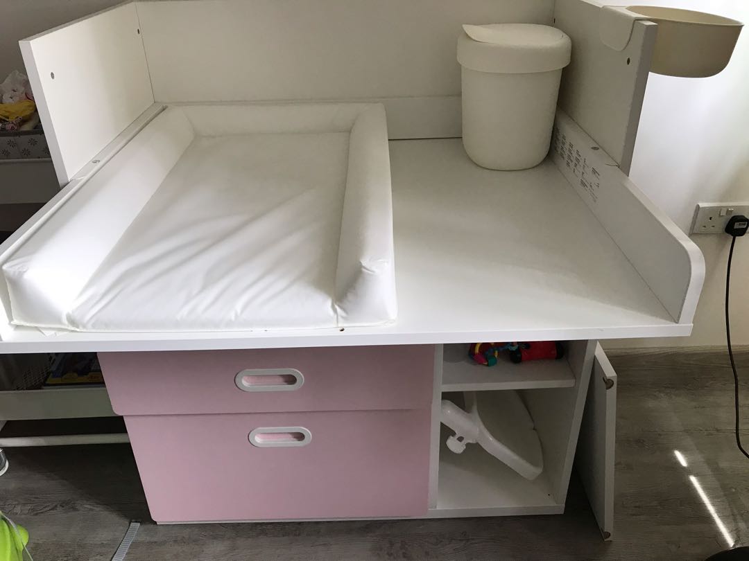 ikea changing table baskets