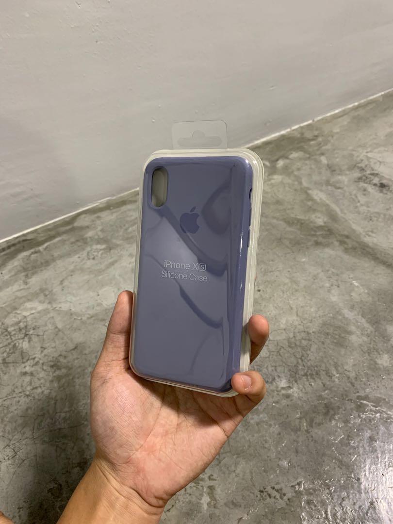 Iphone Xs Apple Silicone Case Lavender Grey Mobile Phones Tablets Mobile Tablet Accessories Cases Sleeves On Carousell