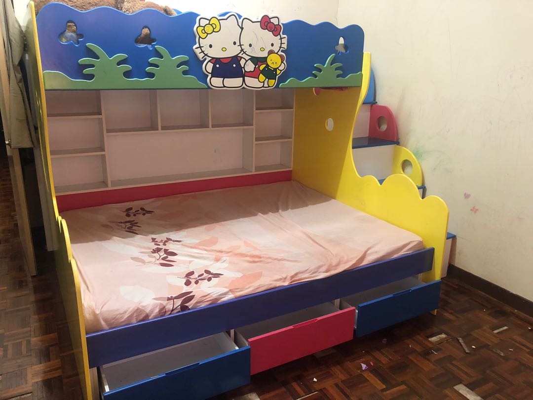 Katil double decker queen untuk kids Furniture Home Living