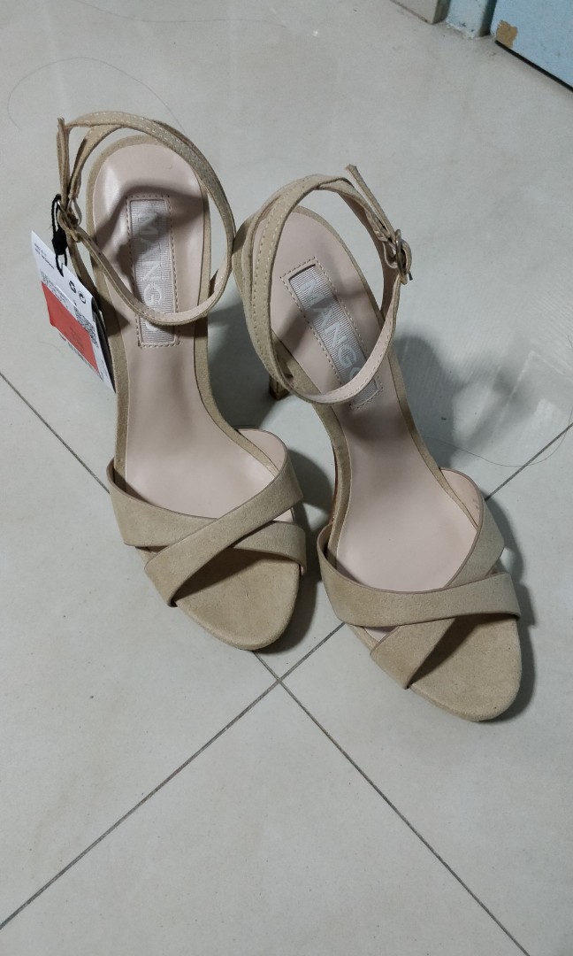 Mango Nude Heels Women s Fashion Footwear Heels on Carousell