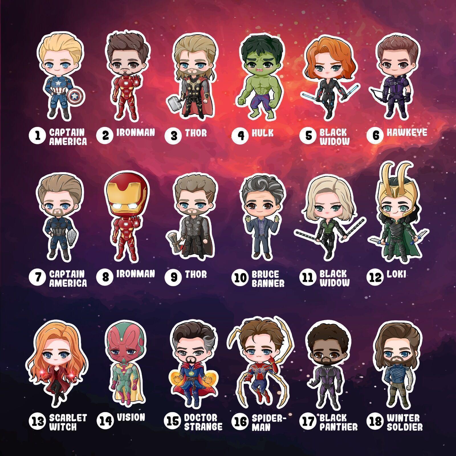 Marvel Stickers, Hobbies & Toys, Stationery & Craft, Art & Prints on