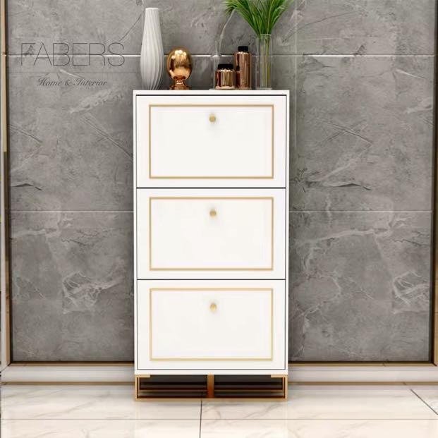 Modern Slim Shoe Cabinet Furniture Shelves Drawers On Carousell