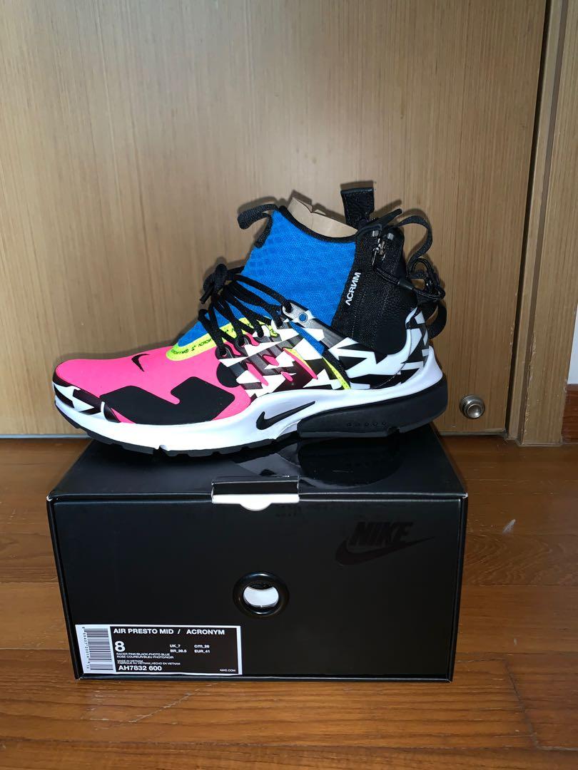 Nike Acronym Presto Racer Pink Men s Fashion Footwear Sneakers