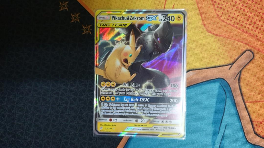 Pikachu & Zekrom GX - Team Up Pokémon card 33/181