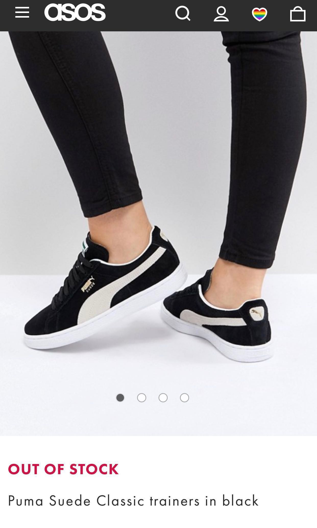 Puma suede classic trainers in 2025 black