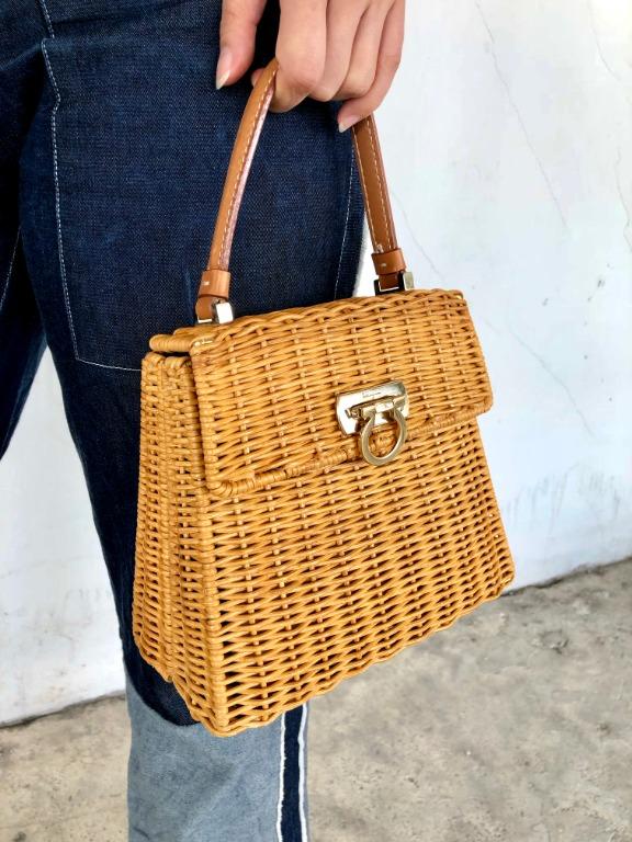 Ferragamo rattan deals bag