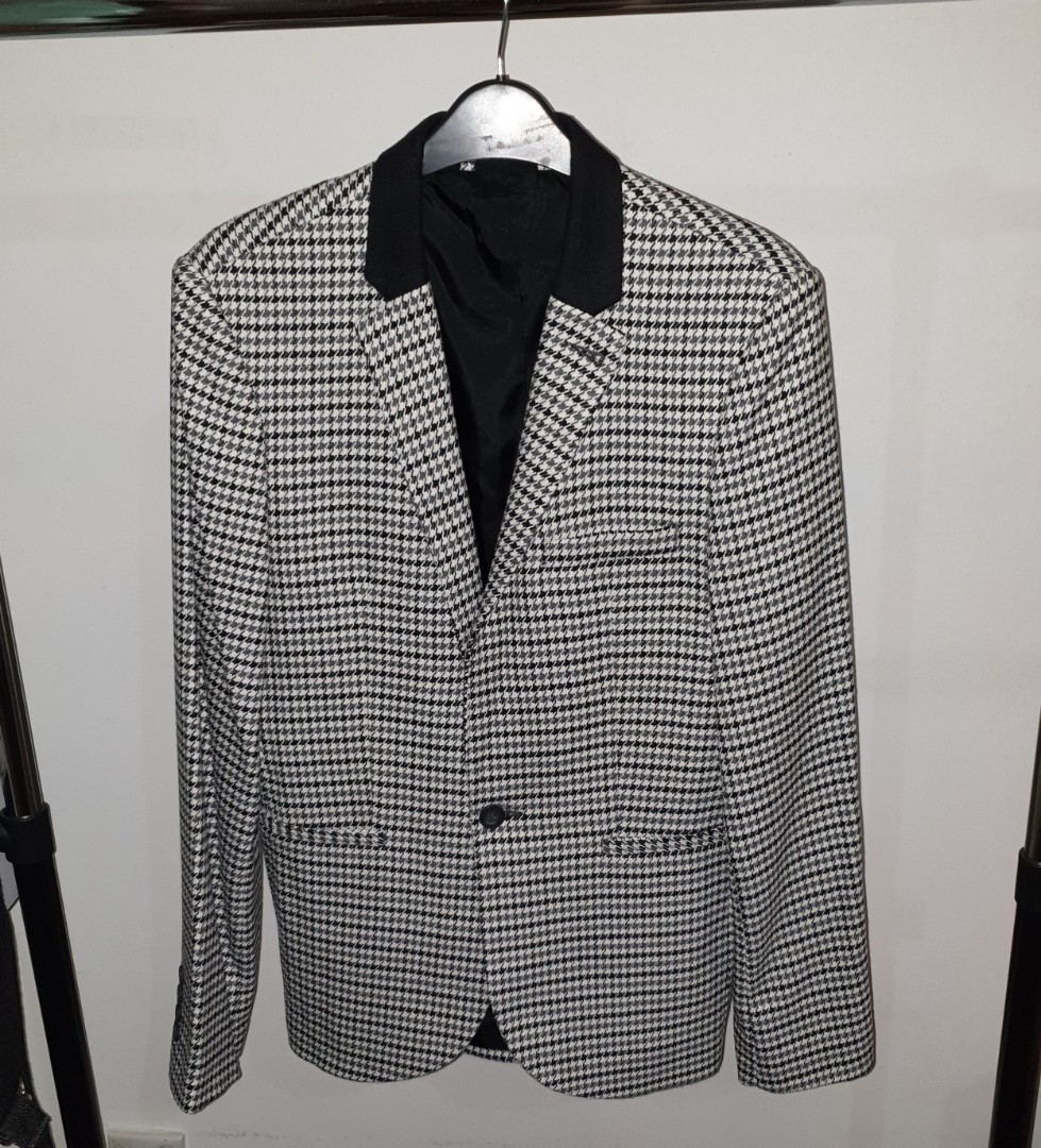 Topman Houndstooth Blazer, Men's 