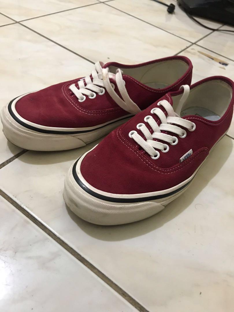 Vans authentic anaheim burgundy hot sale
