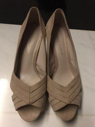 Like Brand New Charles & Keith Peep Toe Heels