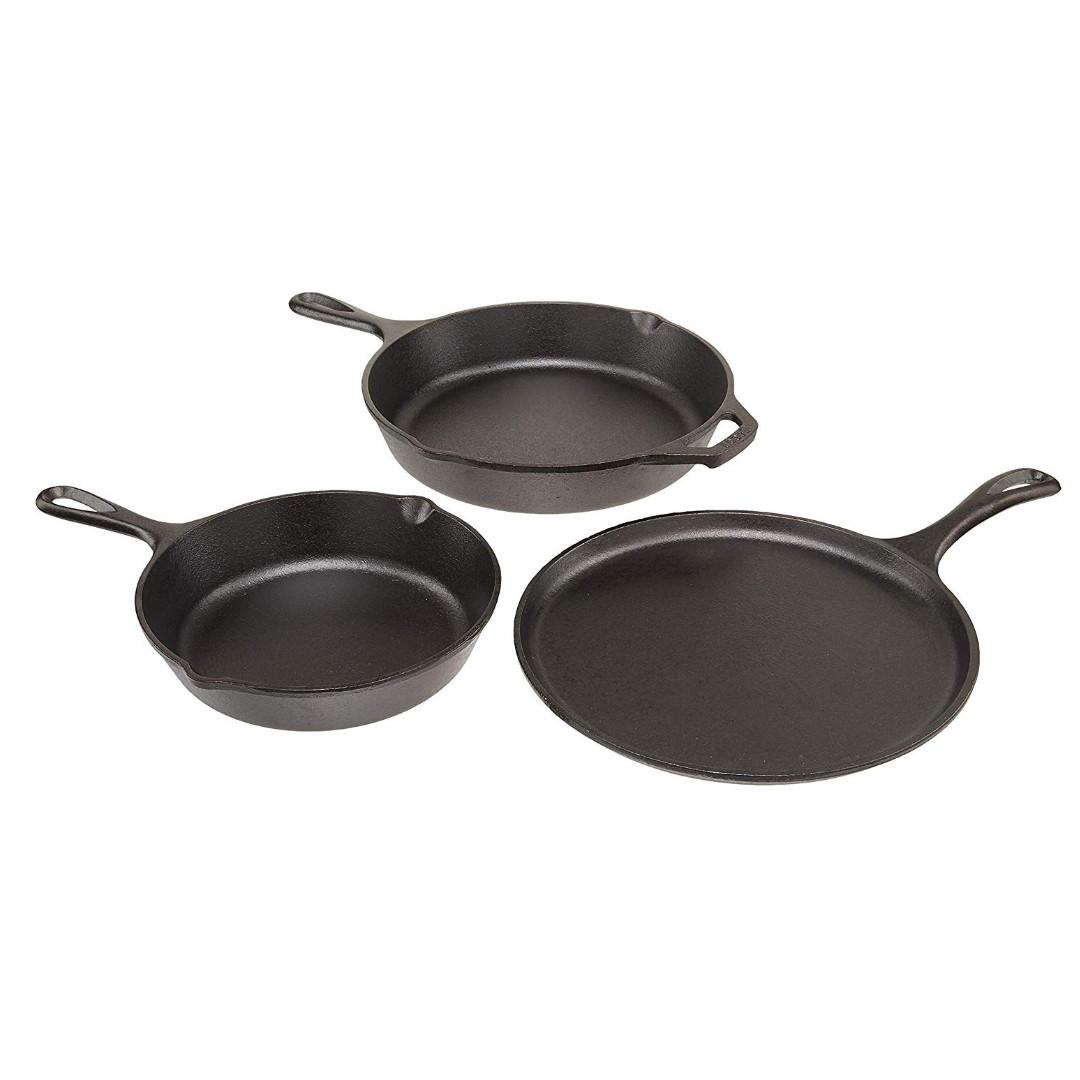  Lodge L6SPB41 Essential Skillet Set, 7-Piece, Black: Home &  Kitchen