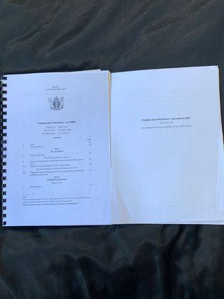 Employment Relations Act & Bill
