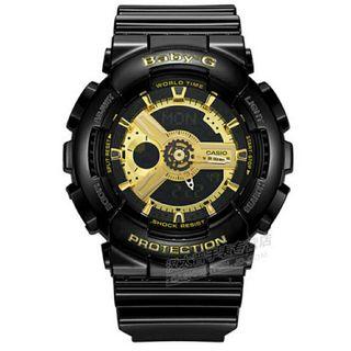 CASIO BABY-G BA110 BLACK GOLD WRIST  WATCHES WOMEN SPORT WATCHES