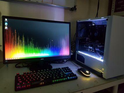 Full PC package (Gaming PC + Monitor + Gaming Keyboard and Mouse)