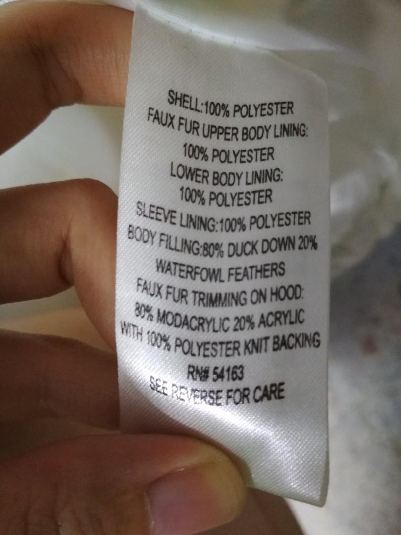 Calvin klein coat hotsell tag on sleeve
