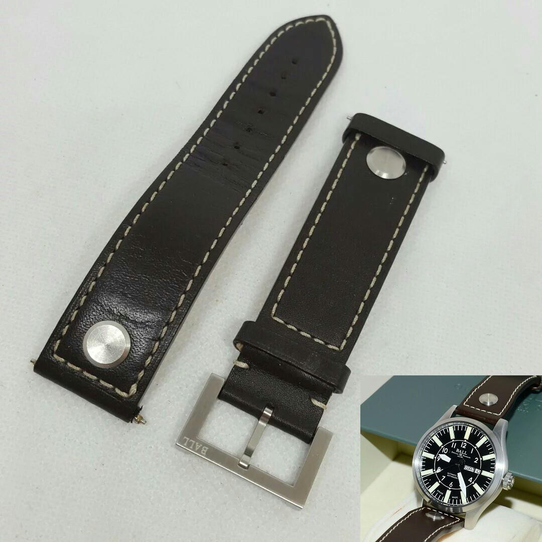 Genuine Ball Leather Strap Watch 21mm