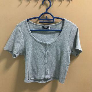 Grey Crop Top