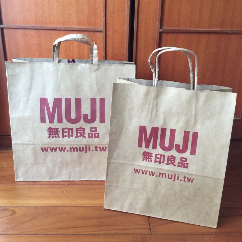 日本品牌 無印良品 MUJI牛皮紙袋/購物袋/手提袋/禮物袋/環保袋/包裝袋