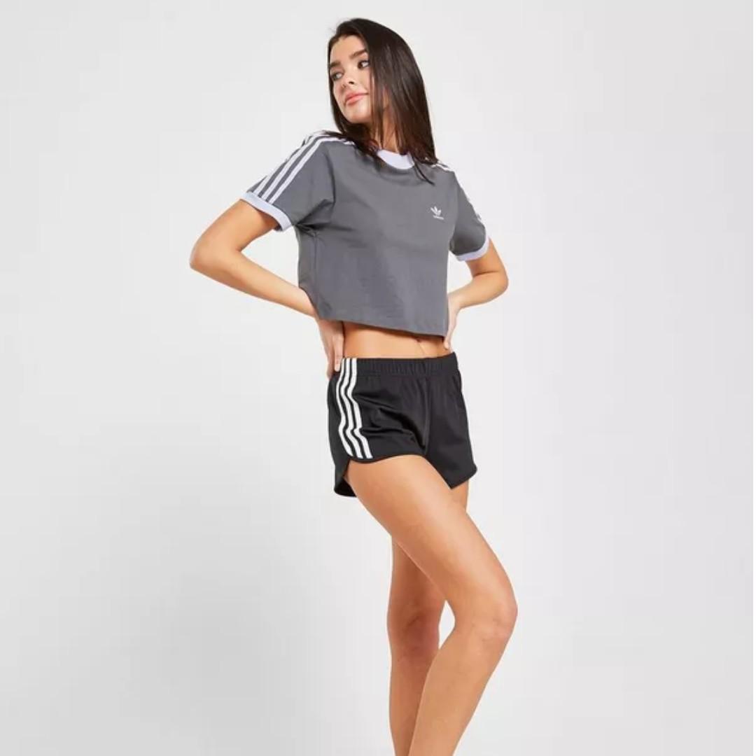 Adidas Originals 3 Stripes Crop California Tshirt Women S Fashion