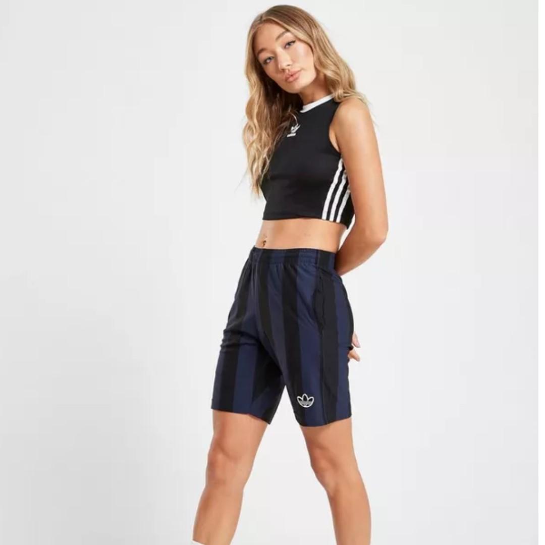 adidas striped crop top