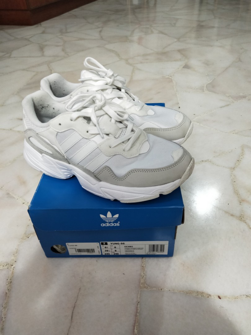 Adidas Yung 96 All White Men S Fashion Footwear Sneakers On Carousell