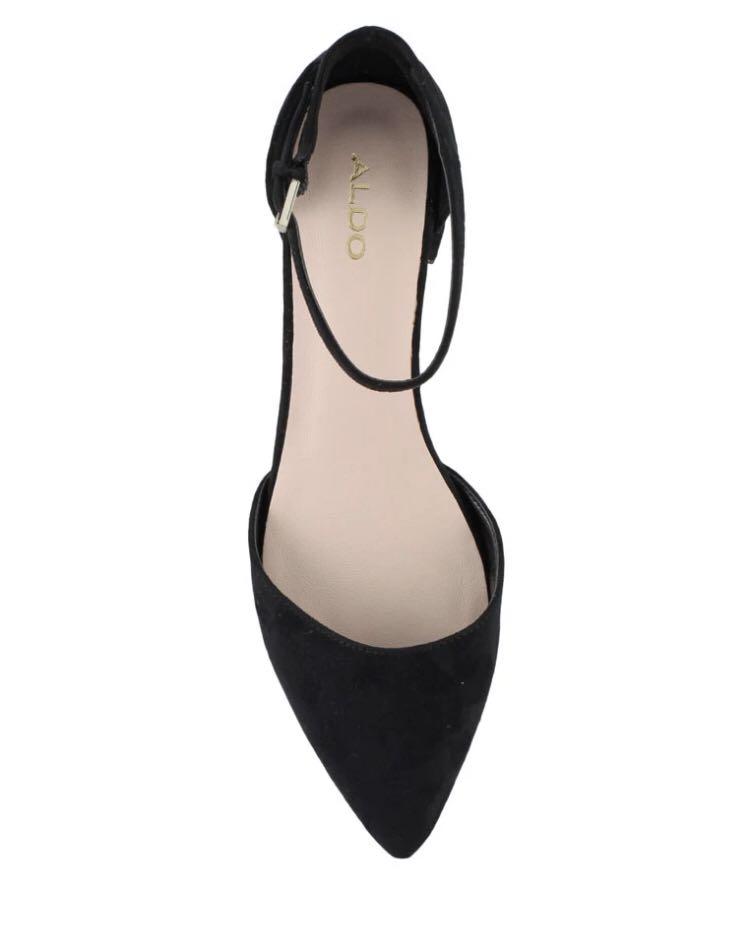 Aldo Zulian Ankle Strap Block Heel Black